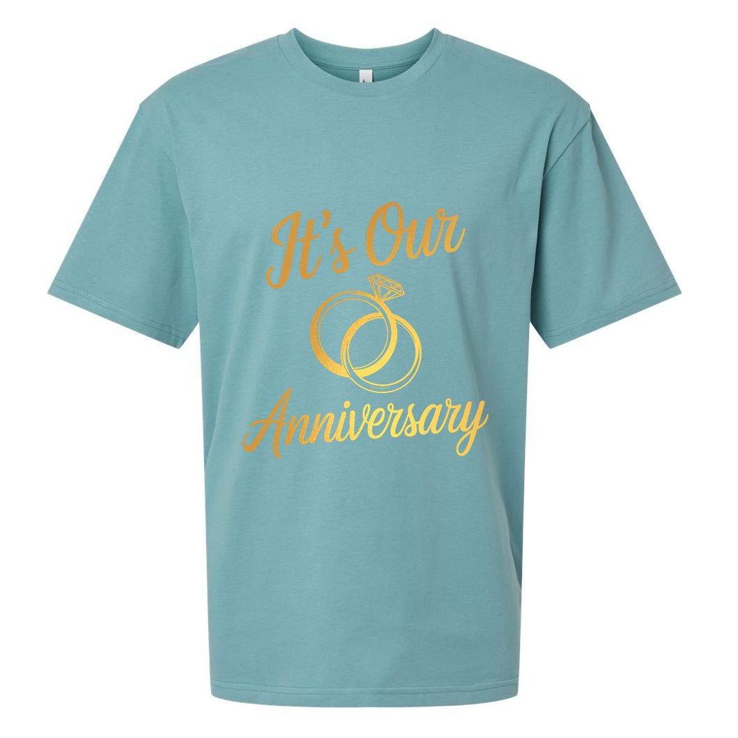 ItS Our Anniversary Shirts For Married Couples Husband Wife Sueded Cloud Jersey T-Shirt