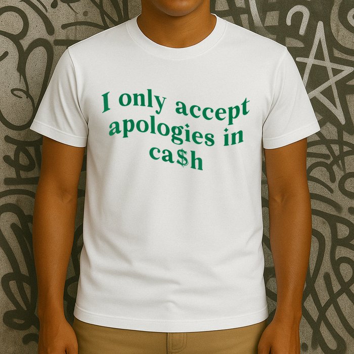 I Only Accept Apologies In Cash T-Shirt