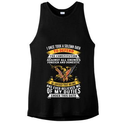 I Once A Solemn Oath To Defend The Constitution Ladies PosiCharge Tri-Blend Wicking Tank