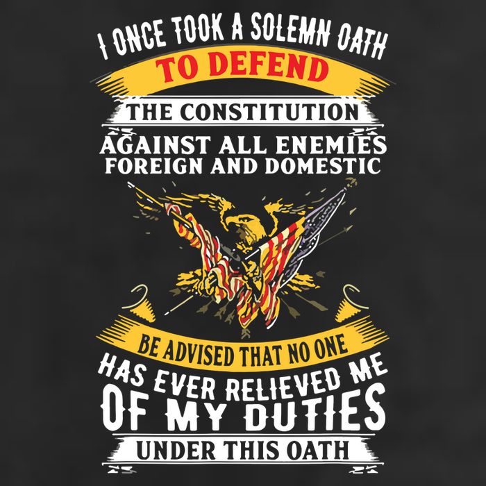 I Once A Solemn Oath To Defend The Constitution 7 Panel Mesh Trucker Snapback Hat