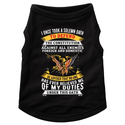 I Once A Solemn Oath To Defend The Constitution Doggie Tank