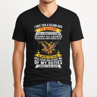 I Once A Solemn Oath To Defend The Constitution V-Neck T-Shirt