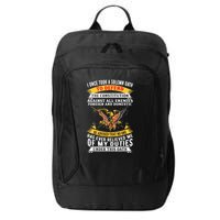 I Once A Solemn Oath To Defend The Constitution City Backpack