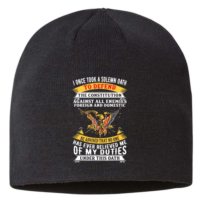 I Once A Solemn Oath To Defend The Constitution Sustainable Beanie