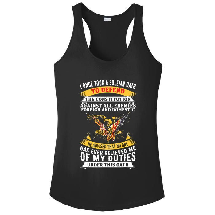 I Once A Solemn Oath To Defend The Constitution Ladies PosiCharge Competitor Racerback Tank