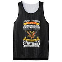 I Once A Solemn Oath To Defend The Constitution Mesh Reversible Basketball Jersey Tank