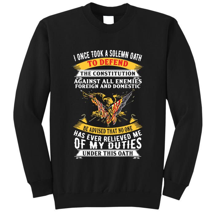 I Once A Solemn Oath To Defend The Constitution Tall Sweatshirt