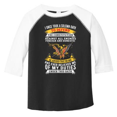 I Once A Solemn Oath To Defend The Constitution Toddler Fine Jersey T-Shirt