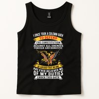 I Once A Solemn Oath To Defend The Constitution Tank Top