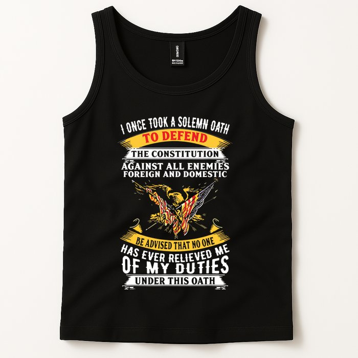 I Once A Solemn Oath To Defend The Constitution Tank Top