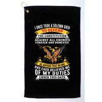 I Once A Solemn Oath To Defend The Constitution Golf Towel
