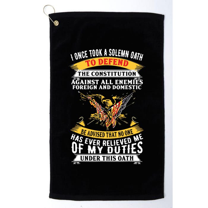 I Once A Solemn Oath To Defend The Constitution Golf Towel