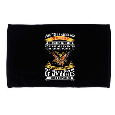I Once A Solemn Oath To Defend The Constitution Microfiber Hand Towel