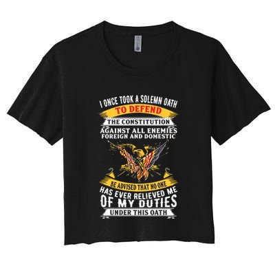 I Once A Solemn Oath To Defend The Constitution Crop Top