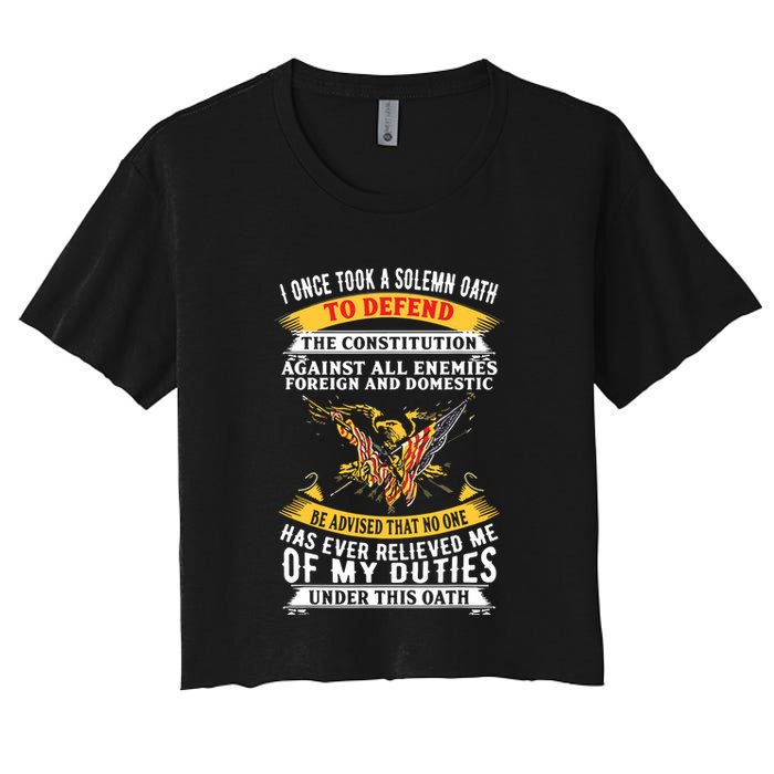 I Once A Solemn Oath To Defend The Constitution Crop Top