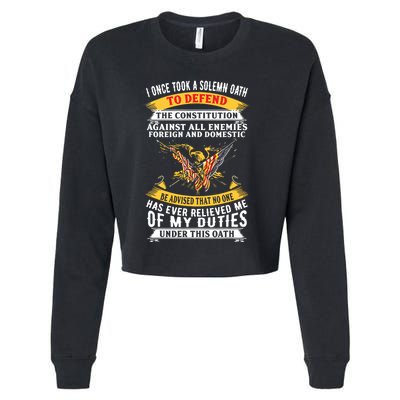 I Once A Solemn Oath To Defend The Constitution Cropped Pullover Crew