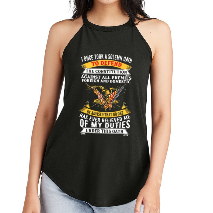 I Once A Solemn Oath To Defend The Constitution Women's Perfect Tri Rocker Tank