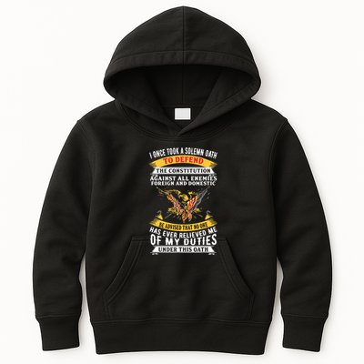 I Once A Solemn Oath To Defend The Constitution Kids Hoodie