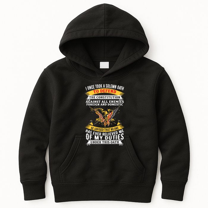 I Once A Solemn Oath To Defend The Constitution Kids Hoodie