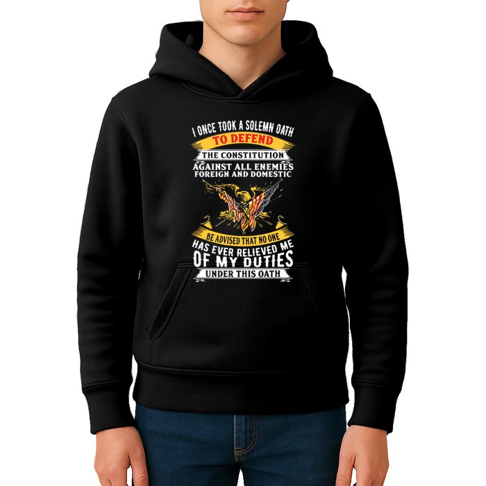 I Once A Solemn Oath To Defend The Constitution Kids Hoodie