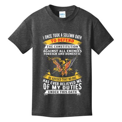 I Once A Solemn Oath To Defend The Constitution Kids T-Shirt