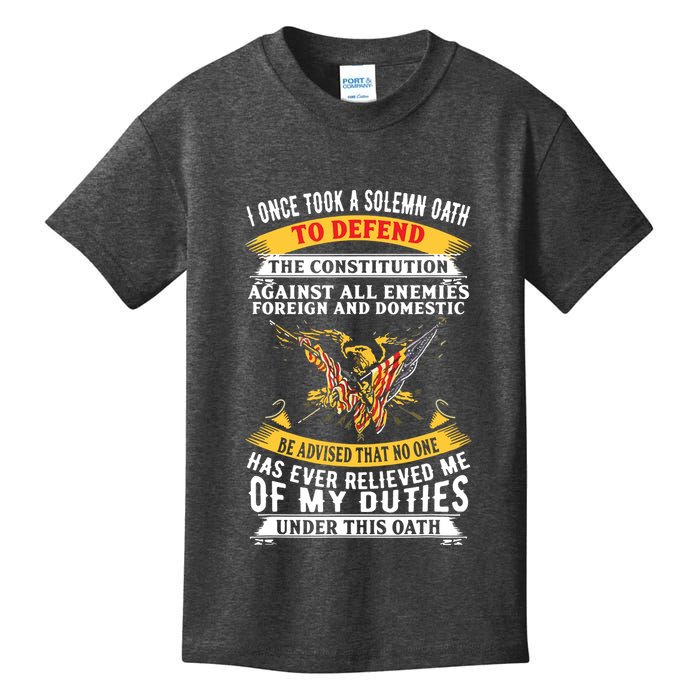 I Once A Solemn Oath To Defend The Constitution Kids T-Shirt