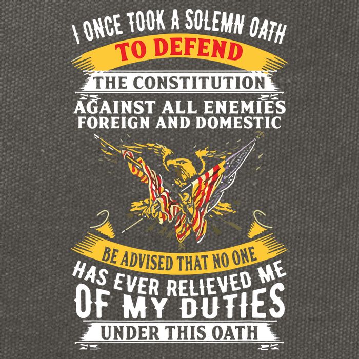 I Once A Solemn Oath To Defend The Constitution Cotton Canvas Backpack