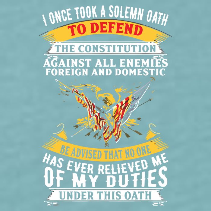 I Once A Solemn Oath To Defend The Constitution Sueded Cloud Jersey T-Shirt