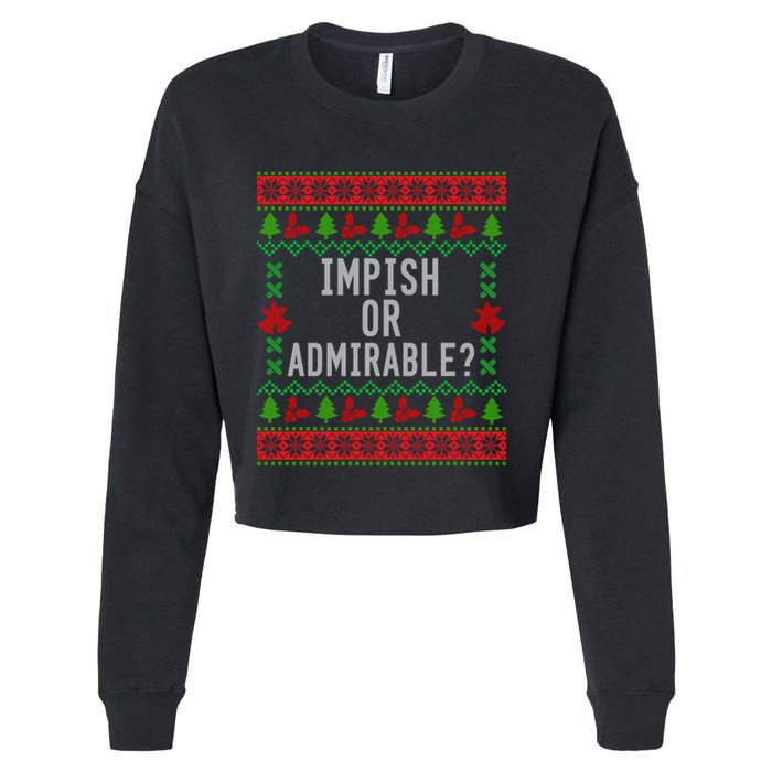 Impish Or Admirable Cropped Pullover Crew