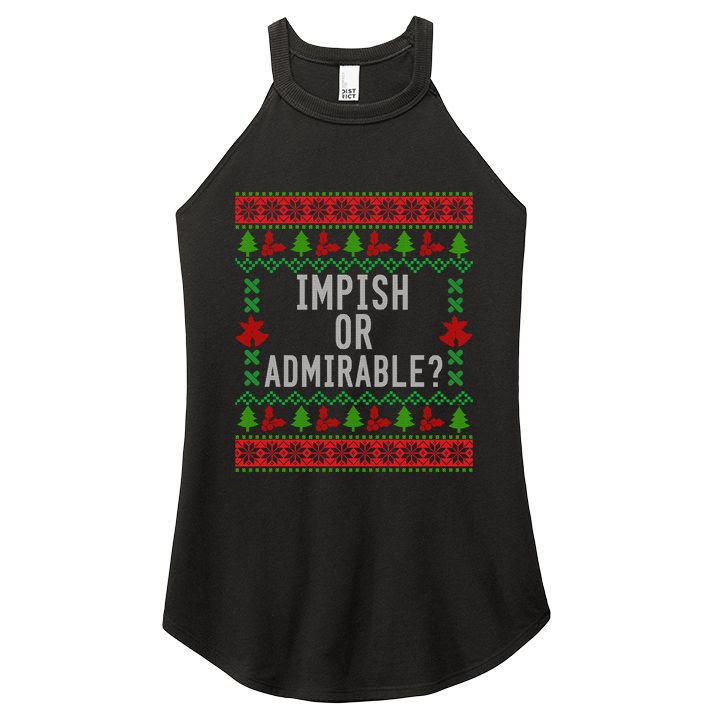 Impish Or Admirable Women's Perfect Tri Rocker Tank