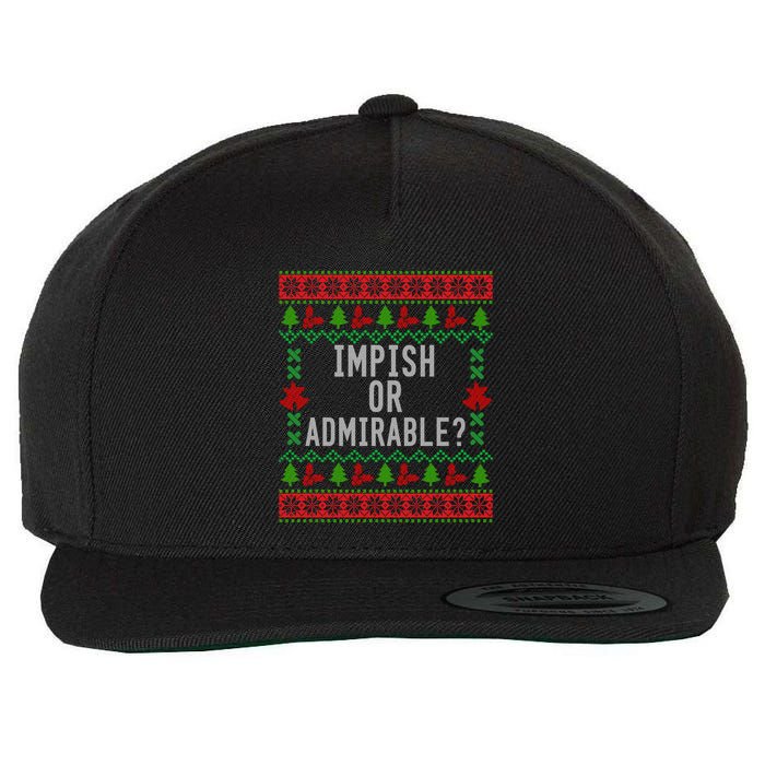 Impish Or Admirable Wool Snapback Cap