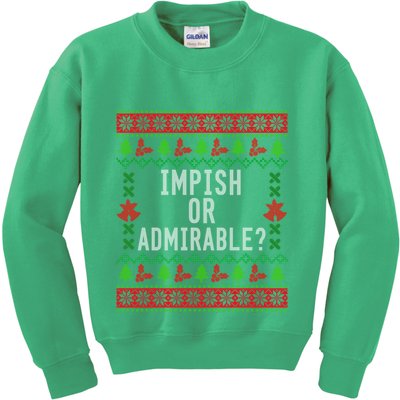 Impish Or Admirable Kids Sweatshirt