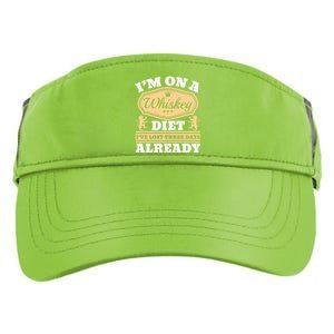 I'm On A Whiskey Diet I've Lost Three Days Already Cool Gift Adult Drive Performance Visor