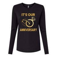 ItS Our Anniversary Wedding Love You Wife Husband Womens Cotton Relaxed Long Sleeve T-Shirt