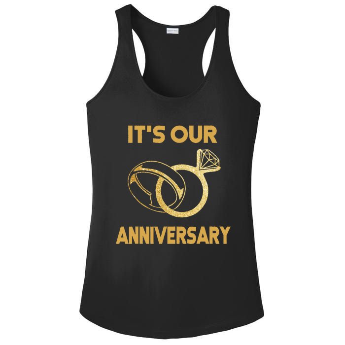 ItS Our Anniversary Wedding Love You Wife Husband Ladies PosiCharge Competitor Racerback Tank