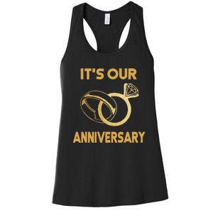 ItS Our Anniversary Wedding Love You Wife Husband Women's Racerback Tank