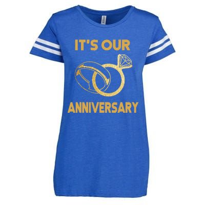 ItS Our Anniversary Wedding Love You Wife Husband Enza Ladies Jersey Football T-Shirt