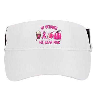 In October Breast Cancer Football Oktoberfest Halloween Adult Drive Performance Visor