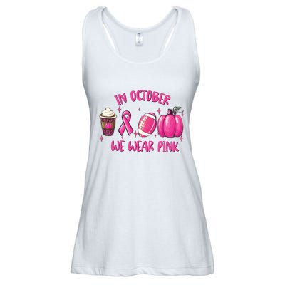 In October Breast Cancer Football Oktoberfest Halloween Ladies Essential Flowy Tank