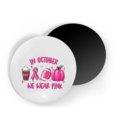 In October Breast Cancer Football Oktoberfest Halloween Magnet
