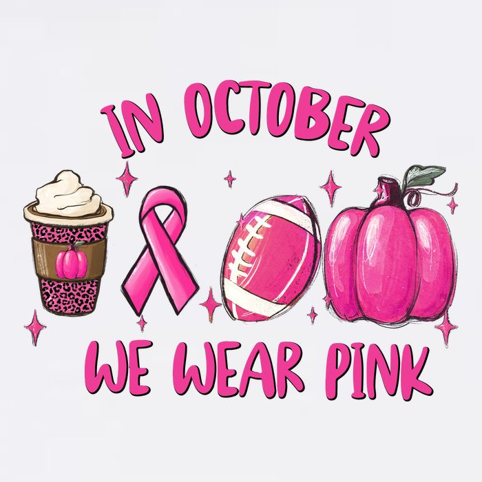 In October Breast Cancer Football Oktoberfest Halloween Women's Crop Top Tee