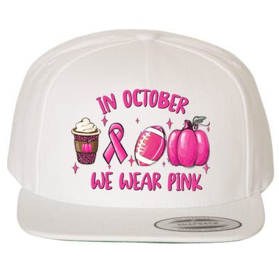 In October Breast Cancer Football Oktoberfest Halloween Wool Snapback Cap