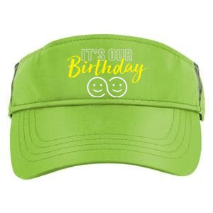 Its Our Birthday Funny Twins Its Our Birthday Twins Adult Drive Performance Visor