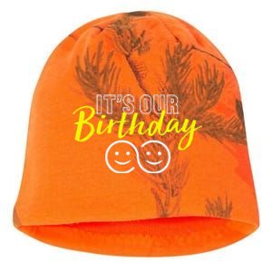 Its Our Birthday Funny Twins Its Our Birthday Twins Kati - Camo Knit Beanie