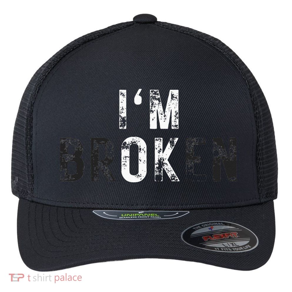 Im Ok Broken Flexfit Unipanel Trucker Cap