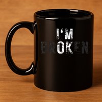 Im Ok Broken 11oz C Handle Ceramic Mug