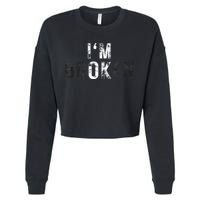 Im Ok Broken Cropped Pullover Crew