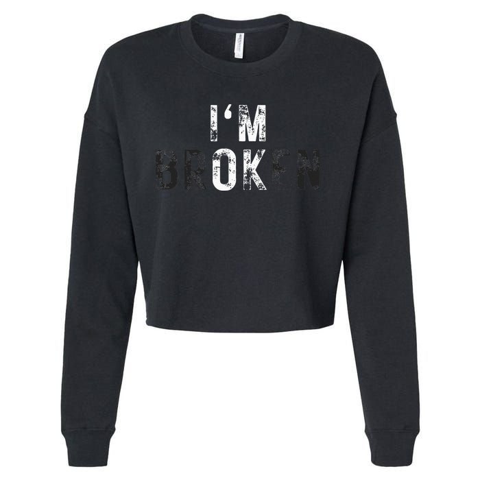 Im Ok Broken Cropped Pullover Crew