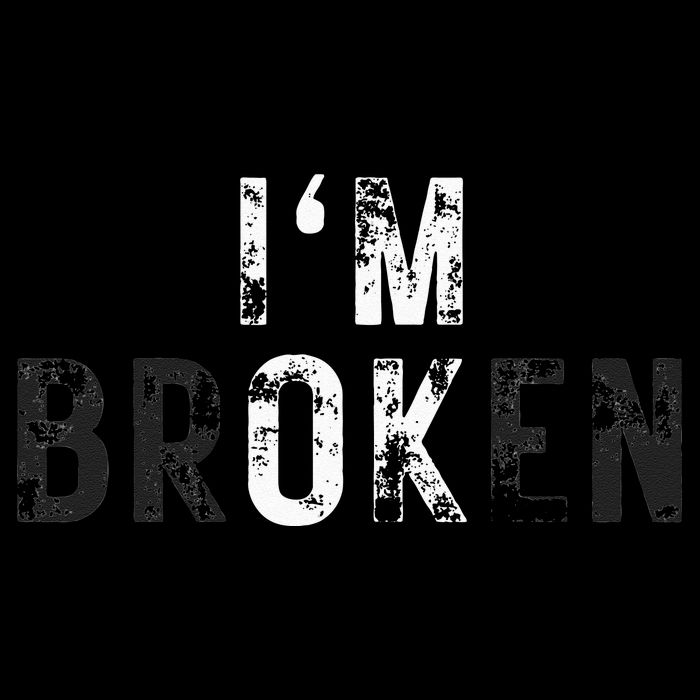 Im Ok Broken Cropped Pullover Crew