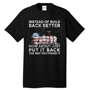 Instead Of Build Back Better How About Just Put It Back Tall T-Shirt